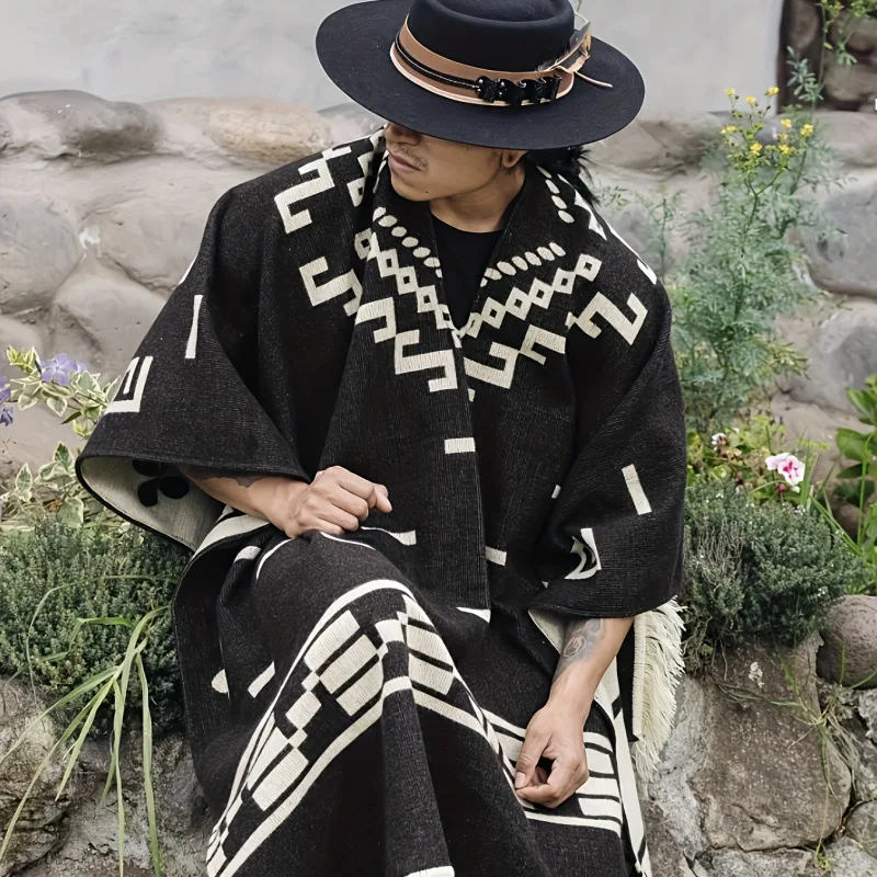 Men's Cape Fashionable Knitted - Muffler Men Wool 评论和价格