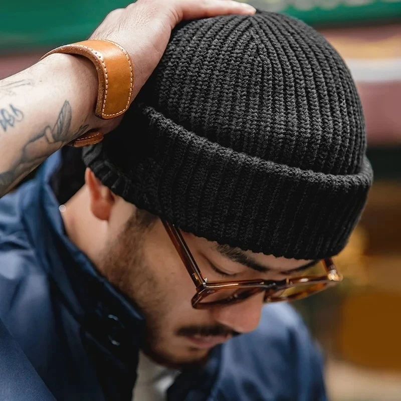 Men Winter Skullies Beanies Ha - Muffler Men Wool 评论和价格
