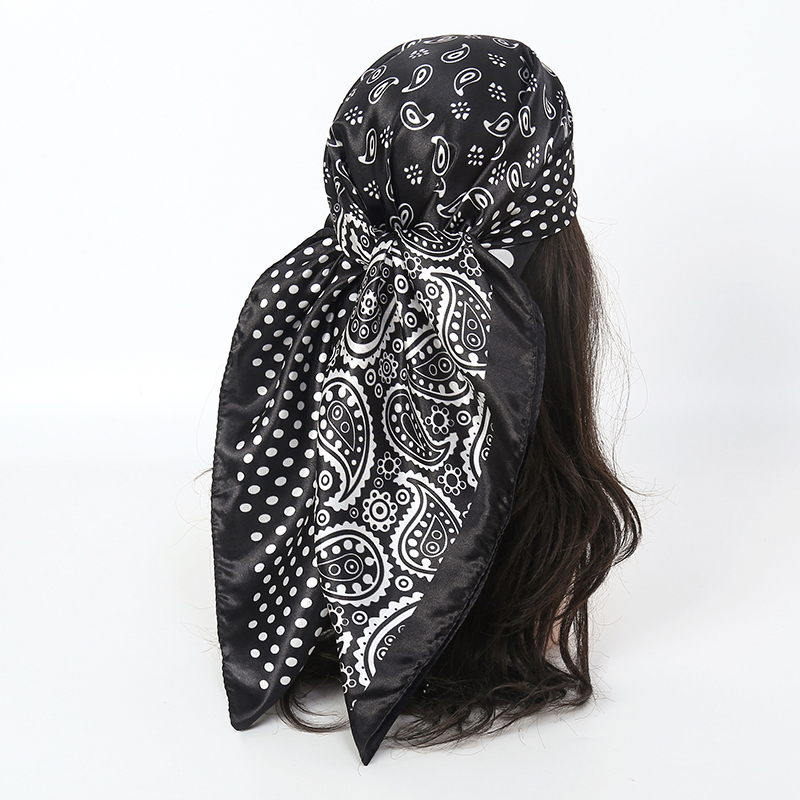 Handkerchiefs Hair Silk Scarf  - Scarf Silk Square 评论和价格