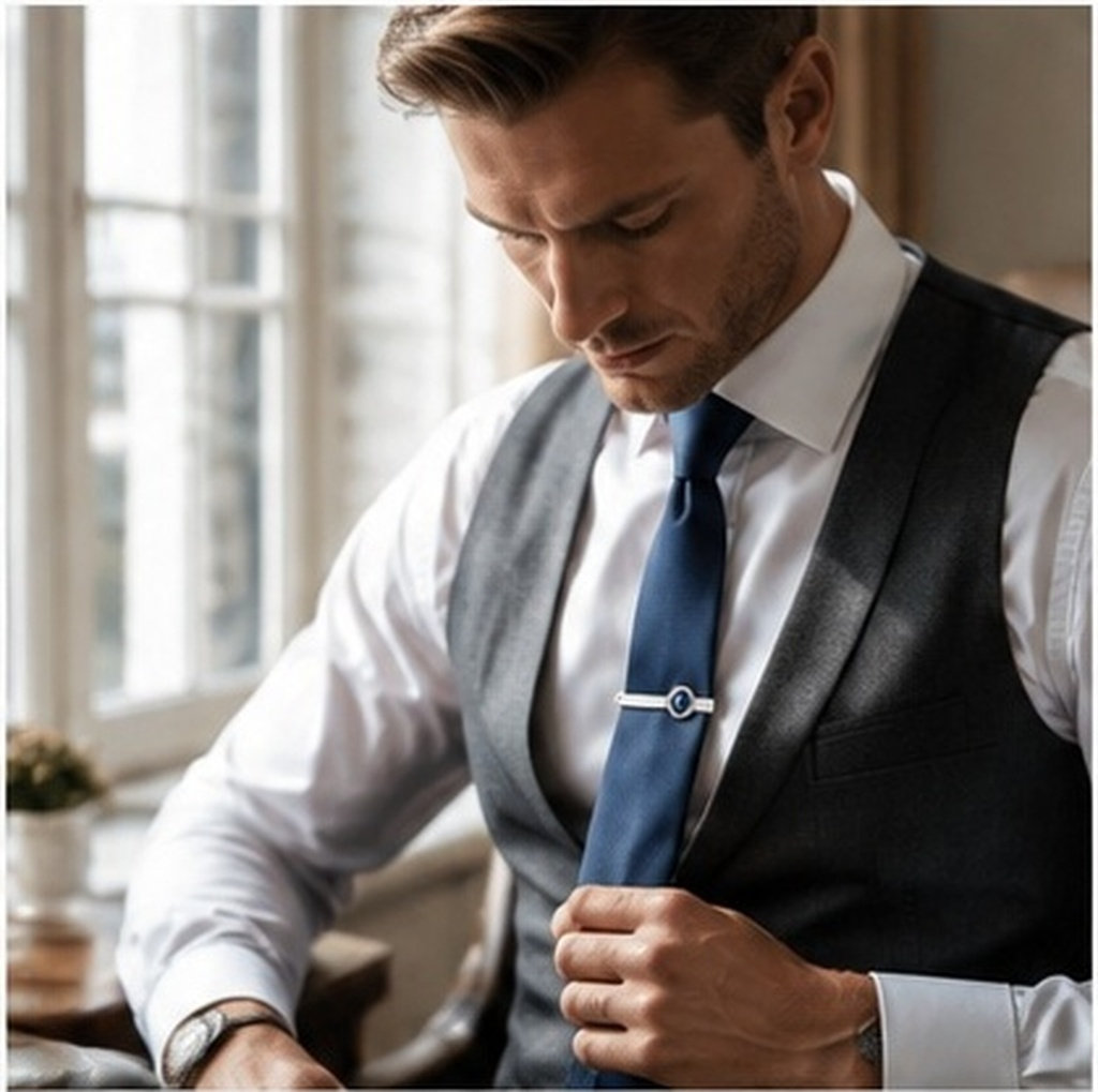2Pcs Mens Tie Clip Set Stainle - Tie Bar Set Gift 评论和价格